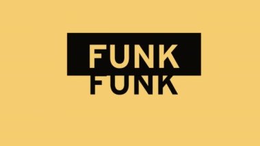 Turuncu arkaplanda funk metnin animasyonu. Sosyal medya ve iletişim arayüzü kavramı dijital olarak oluşturulmuş video.