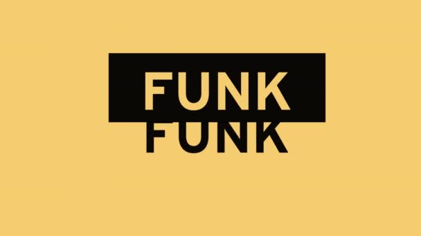 Анимация фанкового текста на оранжевом фоне. Концепция социальных медиа и коммуникационного интерфейса цифрового видео.