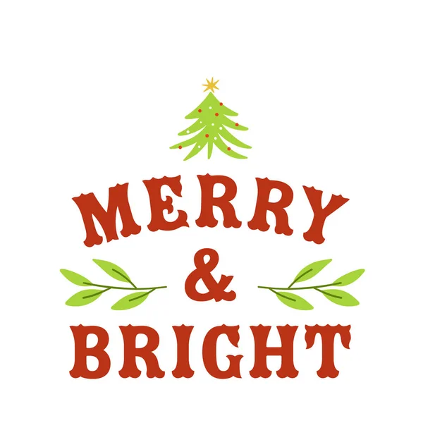 Zusammensetzung Von Fröhlich Und Hell Und Weihnachtsbaum Auf Weißem Hintergrund — Stockfoto