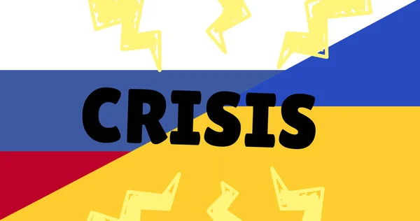 Image Crisis Text Colourful Background Ukraine Crisis International Politics Concept — Stock Photo, Image