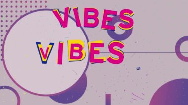 Yeşil arkaplanda titreşimlerin, metin ve şekillerin canlandırılması. Sosyal medya ve iletişim arayüzü kavramı dijital olarak oluşturulmuş video.