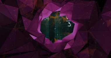 Matematiksel denklemlerin bağlantı ağı üzerinden animasyonu. Küresel bağlantılar teknolojisi ve dijital arayüz kavramı dijital olarak oluşturulmuş video.