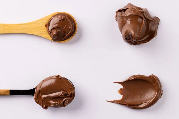 배경에 초콜릿 크림을 이미지 그리고 요리의 — 스톡 사진