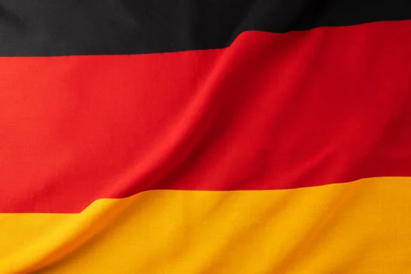 Image Close Wrinkled National Flag Germany National Flags Patriotism Celebration — Stock Photo, Image