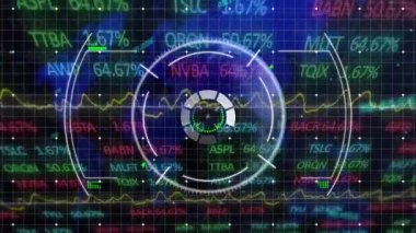 Şebeke üzerinde veri işleme animasyonu. Global dijital arayüz teknolojisini ve dijital olarak üretilen video konseptini finanse eder.