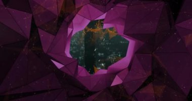 Veri işleme üzerinden sayılarla bağlantı ağının animasyonu. Küresel bağlantılar iş ve veri işleme kavramı dijital olarak oluşturulmuş video.