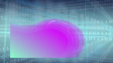 Kapsam taramasında veri işleme animasyonu. küresel iş ve dijital arayüz kavramı dijital olarak oluşturulmuş video.