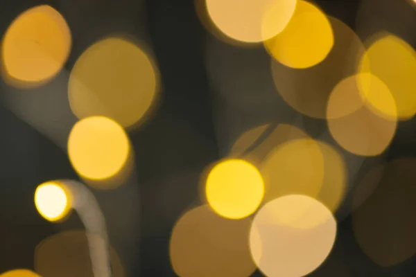 Afbeelding Van Gele Kerst Uit Focus Fee Verlichting Achtergrond Kerstmis — Stockfoto