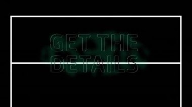 Aydınlatma animasyonu, siyah arkaplanda beyaz dikdörtgen şekilli ayrıntılı metni alır. Dijital olarak üretilmiş, hologram, geometrik şekil, bilgi, iletişim ve teknoloji kavramı.