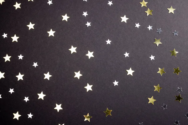 Gri Arkaplandaki Yeni Yıl Yıldızlarının Yakın Çekim Kompozisyonu Yeni Yıl — Stok fotoğraf