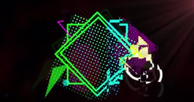 Soyut arkaplan üzerinden flash satış metninin animasyonu. Alışveriş satışları ve perakende konsepti dijital olarak oluşturulmuş video.