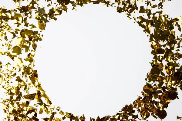 Composition Close New Years Confetti White Background New Year Eve — Stock Photo, Image