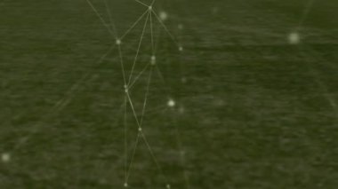 Çeşitli futbol oyuncuları üzerinden bağlantı ağının animasyonu. Dijital olarak oluşturulmuş küresel bağlantılar, spor ve dijital arayüz kavramı.