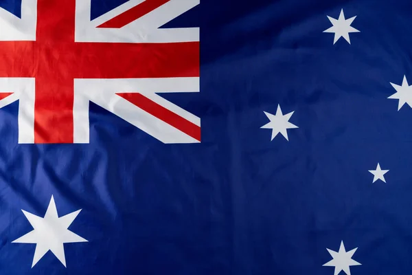 Imagen Primer Plano Arrugada Bandera Nacional Australia Banderas Nacionales Patriotismo — Foto de Stock