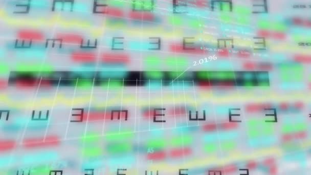 Анимация Обработки Данных Буквам Месяц Осведомленности Аутизме Концепция Цифрового Интерфейса — стоковое видео