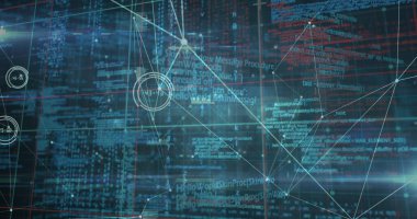 Dönen dünya ve dünya haritası üzerinde finansal veri işleme resmi. Küresel finans ekonomisi ve teknoloji kavramı dijital olarak oluşturulmuş görüntü.