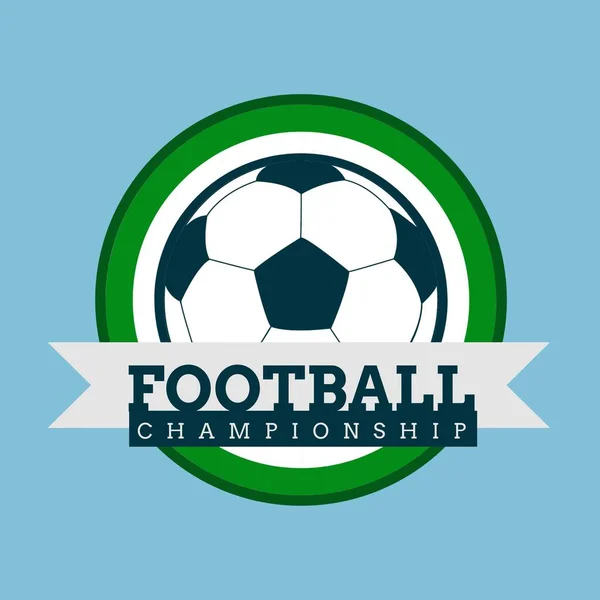 Composition Logo Avec Texte Championnat Football Sur Fond Bleu Football — Photo