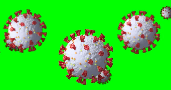 매크로 코로나 바이러스 Macro Coronavirus Covid Cells 이미지 스크린 배경에서 — 스톡 사진