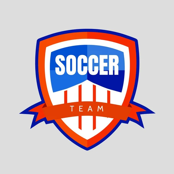 Samenstelling Van Logo Met Voetbalteam Tekst Grijze Achtergrond Voetbal Logo — Stockfoto