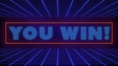 Sendeki animasyon metni şebeke ve karanlık arkaplan üzerinden kazanıyor. Küresel sosyal medya kavramı dijital oluşturulmuş video.