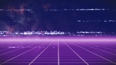 Parazit yüzünden şekillerin ve bulutların animasyonu. Küresel iş ve dijital arayüz kavramı dijital olarak oluşturulmuş video.