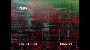 Animation of network of connections over data processing. Global business and digital interface concept digitally generated video.