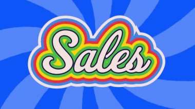 Satış metninin üzerindeki mavi çizgilerin animasyonu. Sosyal medya ve dijital arayüz konsepti dijital olarak oluşturulmuş video.