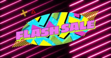 Işık yollarında satılan metinlerin animasyonu. Sosyal medya ve dijital arayüz konsepti dijital olarak oluşturulmuş video.