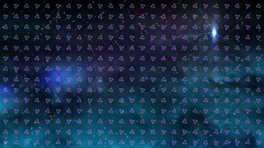 Hareket eden şekiller üzerindeki parazitin canlandırması. Küresel iş ve dijital arayüz kavramı dijital olarak oluşturulmuş video.