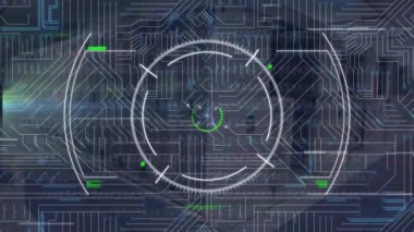 Veri işleme üzerinden bağlantı ağının animasyonu. küresel iş ve dijital arayüz kavramı dijital olarak oluşturulmuş video.