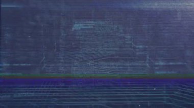 Veri işleme üzerinden bağlantı ağının animasyonu. küresel iş ve dijital arayüz kavramı dijital olarak oluşturulmuş video.