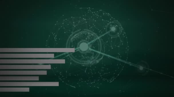 Анимация Сети Соединений Над Фигурами Концепция Глобального Делового Цифрового Интерфейса — стоковое видео