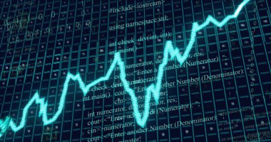 Veri işleme üzerinden enflasyon metni görüntüsü. Küresel iş ve dijital arayüz kavramı dijital olarak oluşturulmuş görüntü.