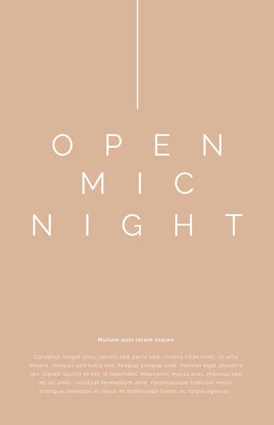 Sammensetningen Open Mic Night Text Rosa Bakgrunn Postskaperkonseptet Digitalt Generert – stockfoto