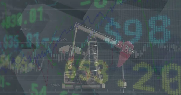 Image of diverse data and graphs over green screen with financial data. Global finances business digital interface and technology concept digitally generated image.