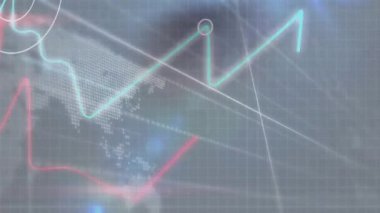 H harfi üzerinde veri işleme animasyonu. Küresel iş ve dijital arayüz kavramı dijital olarak oluşturulmuş video.