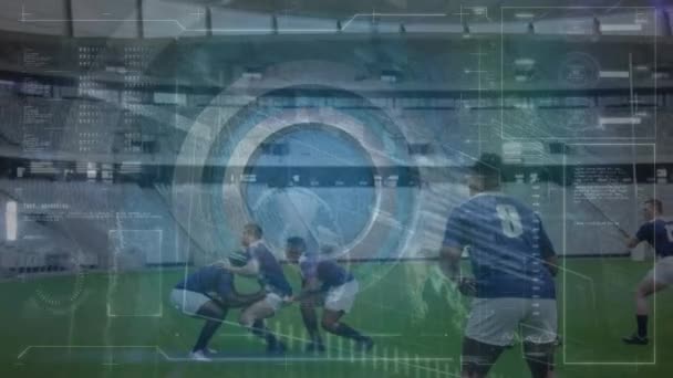 Animation Data Processing Diverse Rugby Players Stadium Global Sport Computing — 비디오