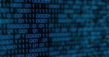 Dünya üzerinde veri işleme görüntüsü. Küresel iş, finans ve dijital arayüz kavramı dijital olarak oluşturulmuş görüntü.