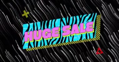 Devasa satış metinlerinin hareketli yollarla animasyonu. Sosyal medya ve dijital arayüz konsepti dijital olarak oluşturulmuş video.