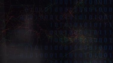 Veri işleme üzerinden bağlantı ağının animasyonu. küresel iş ve dijital arayüz kavramı dijital olarak oluşturulmuş video.