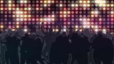 Dans eden insanların üzerindeki ışık noktalarının canlandırılması. Parti ve dijital arayüz konsepti dijital olarak oluşturuldu.