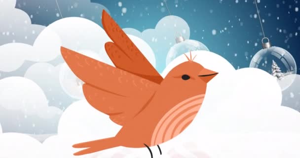 Animazione Forme Globo Rotante Sfondo Blu Concetto Natale Festeggiamento Concetto — Video Stock