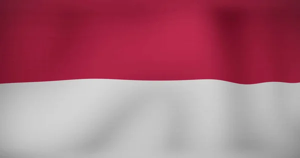 Image of data processing over flag of indonesia. Global business, finances and digital interface concept digitally generated image.