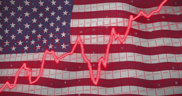 Kép Adatfeldolgozás Stagflációs Szöveg Zászló Felett Usa Globális Üzleti Pénzügyi — Stock Fotó
