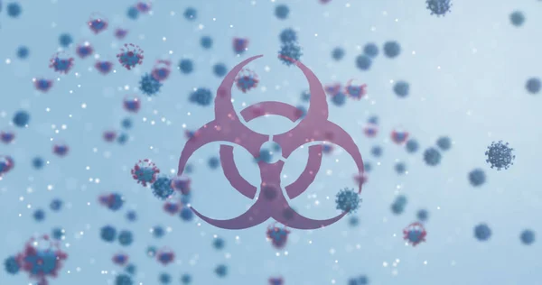 Image Biohazard Symbol Dna Coronavirus Digital Interface Digital Composite Pandemic — Stock Photo, Image