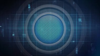 Kardiyograf üzerinden bağlantı ağının animasyonu. Küresel iş ve dijital arayüz kavramı dijital olarak oluşturulmuş video.