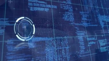 Şebekedeki veri işleme üzerinde tarama ve DNA iplikçiklerinin animasyonu. Küresel bilim, bilgisayar ve veri işleme kavramı dijital olarak oluşturulmuş video.