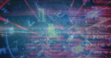 Siyah arkaplanda veri işleme üzerine asma kilit simgesi resmi. Küresel teknoloji, çevrimiçi güvenlik ve dijital arayüz kavramı dijital olarak oluşturulmuş görüntü.