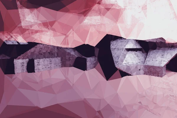 Абстрактная Иллюстрация Красных Геометрических Многоугольников Черном Фоне Фон Абстрактной Текстурой — стоковое фото