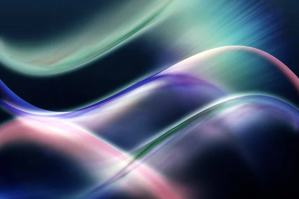 Абстрактна Ілюстрація Різнокольорових Сяючих Цифрових Хвиль Чорному Тлі Ілюстрація Футуристичної — стокове фото